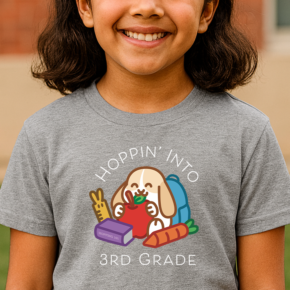 Hoppin' Into 3rd Grade Youth Shirt