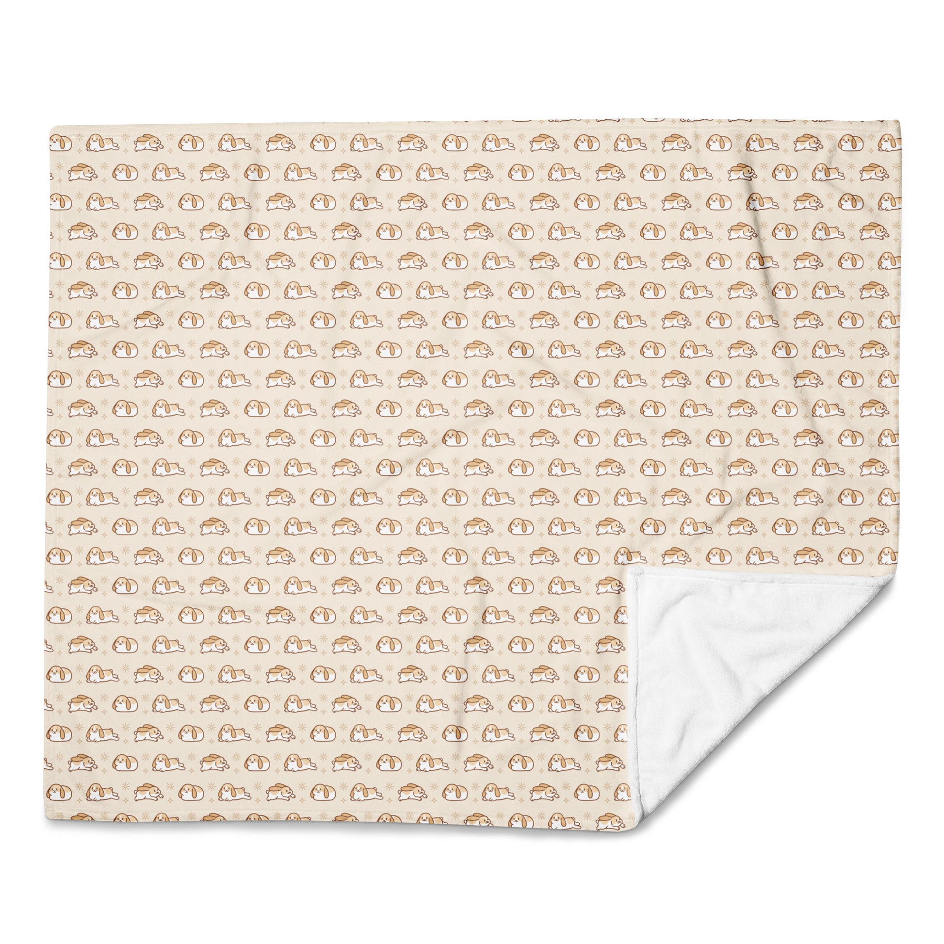 Flop, Zoom, Loaf - Throw Blanket (Beige)