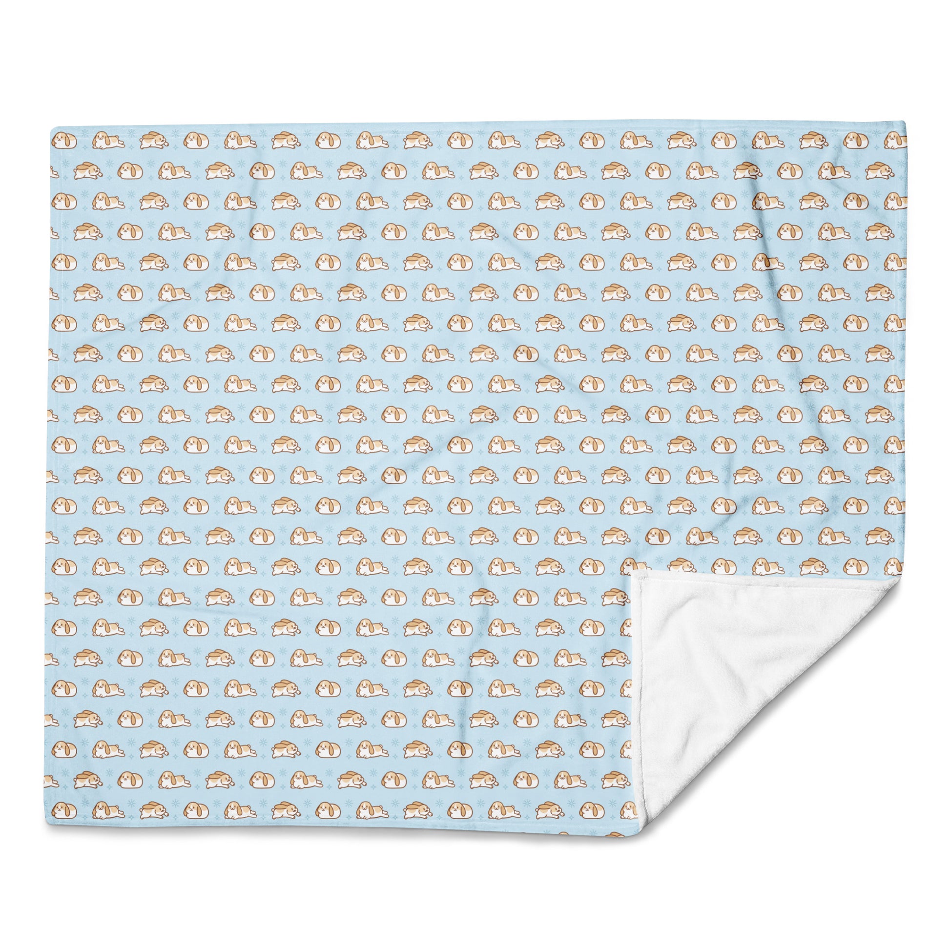 Flop, Zoom, Loaf - Throw Blanket (Blue)