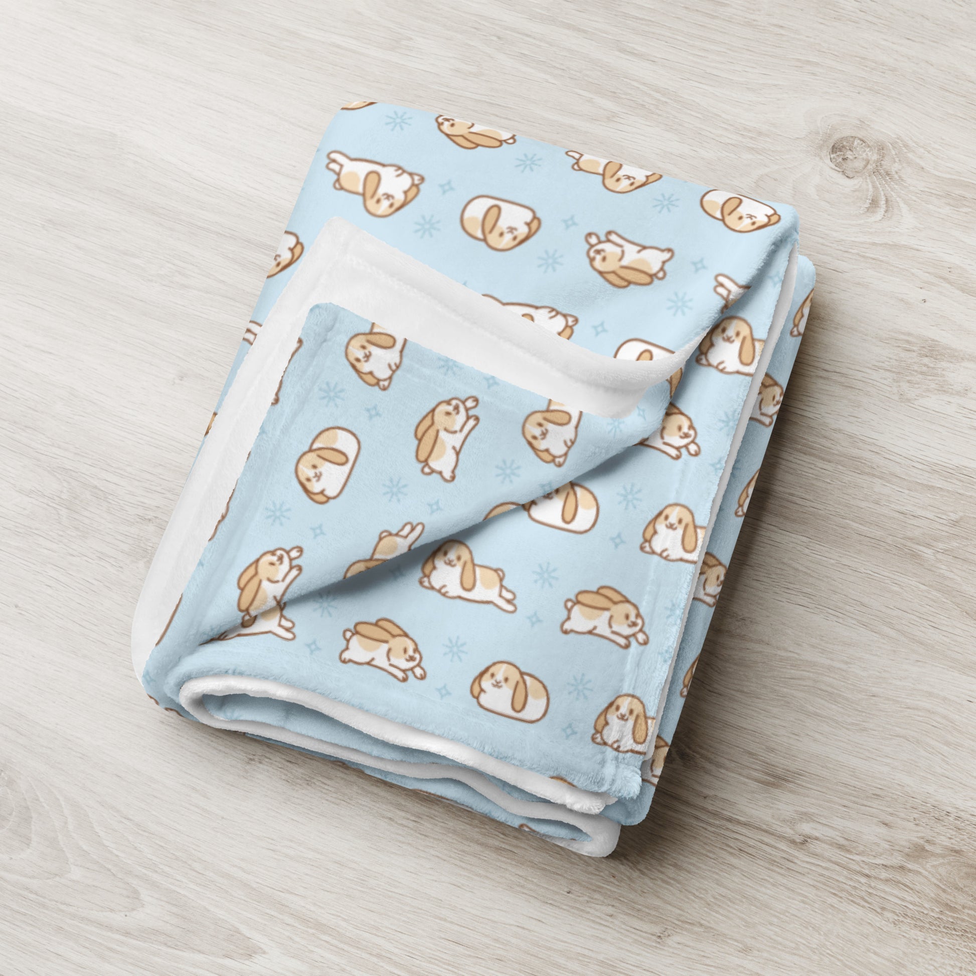 Flop, Zoom, Loaf - Throw Blanket (Blue)