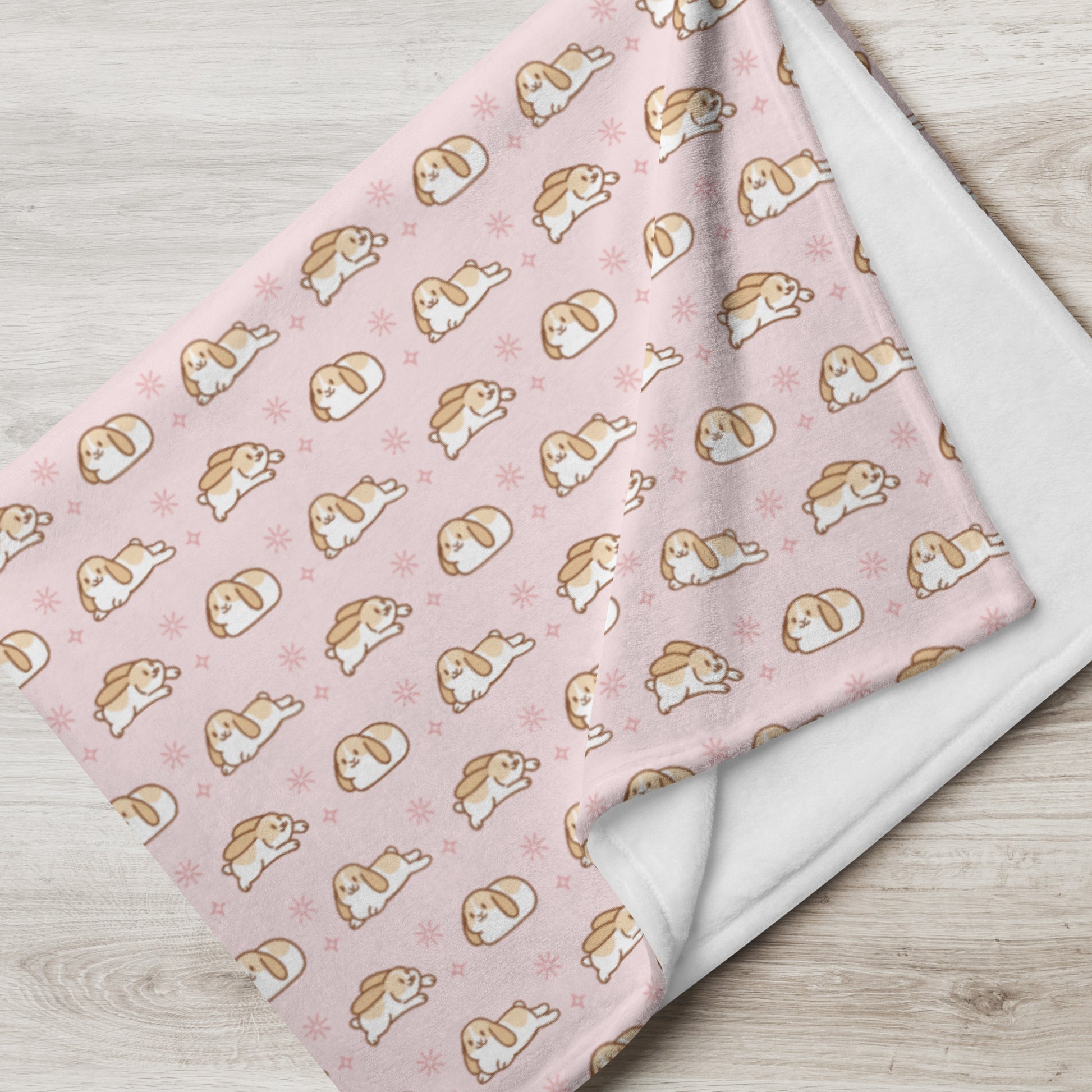 Flop, Zoom, Loaf - Throw Blanket (Pink)