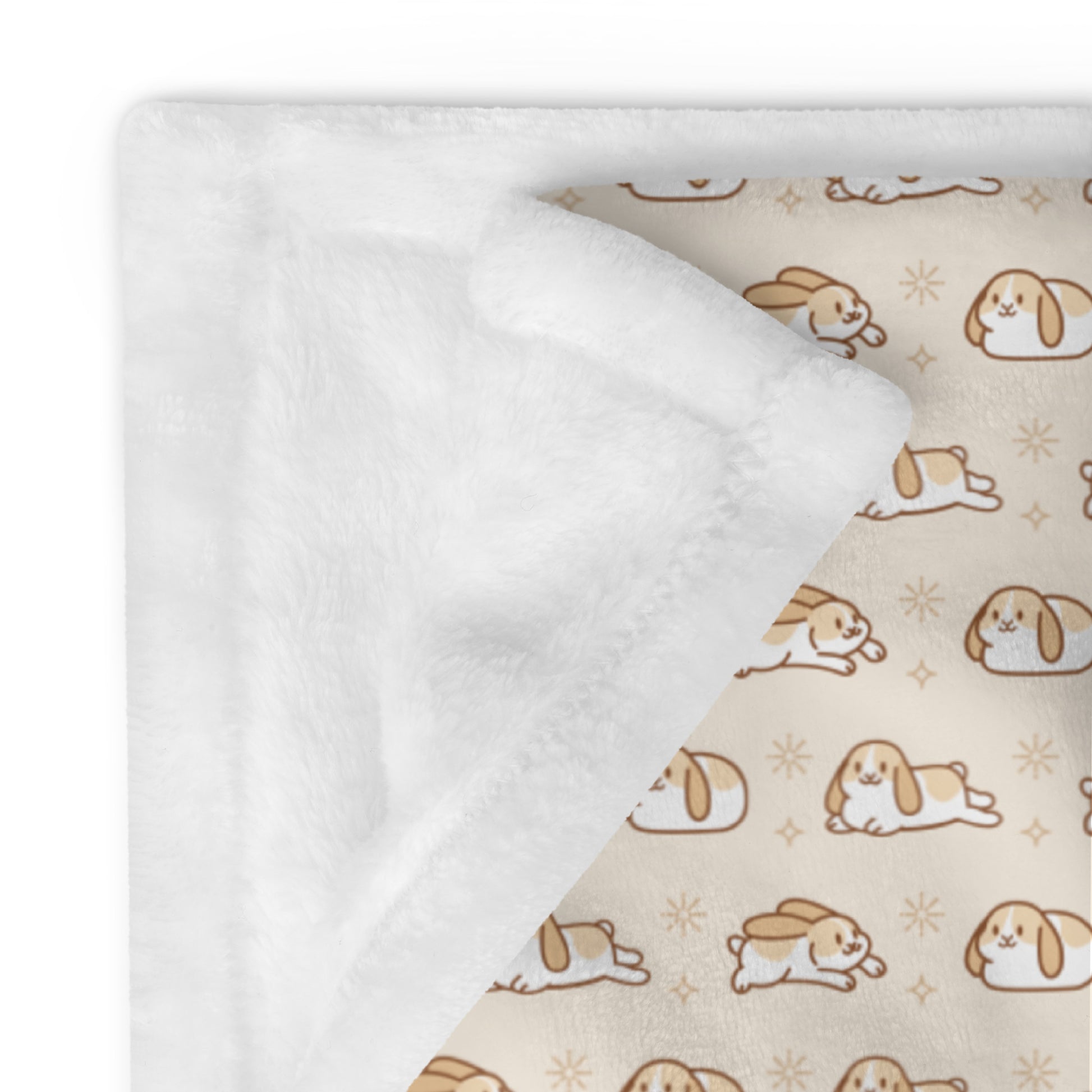 Flop, Zoom, Loaf - Throw Blanket (Beige)