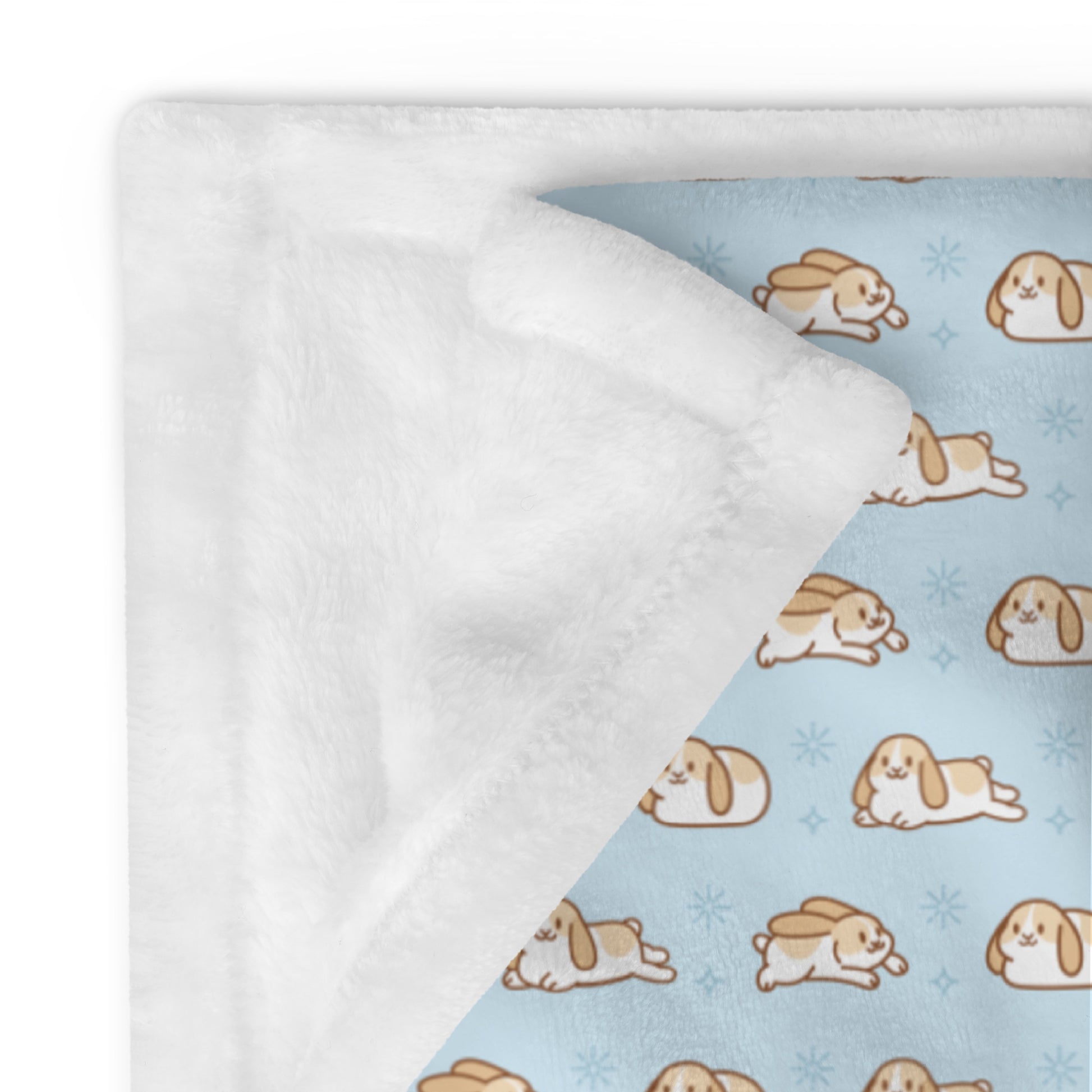 Flop, Zoom, Loaf - Throw Blanket (Blue)