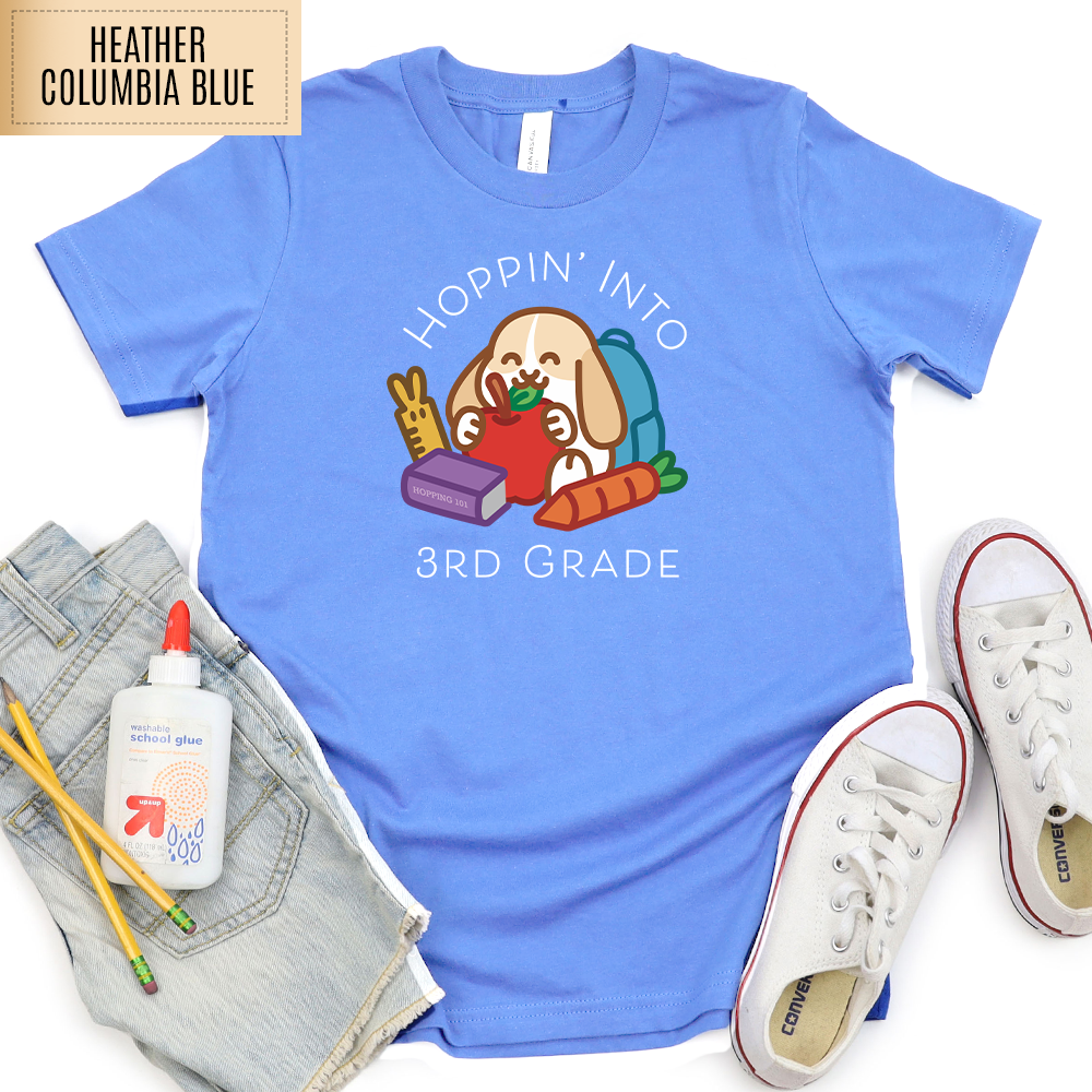 Hoppin' Into 3rd Grade Youth Shirt