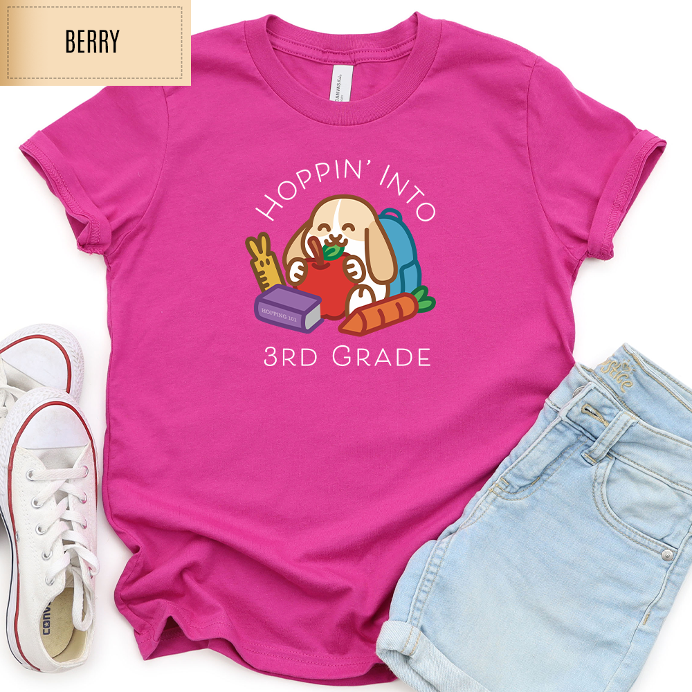 Hoppin' Into 3rd Grade Youth Shirt