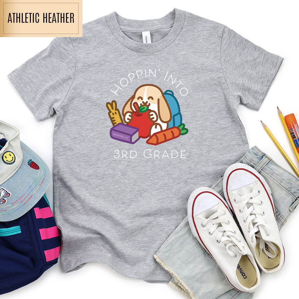 Hoppin' Into 3rd Grade Youth Shirt