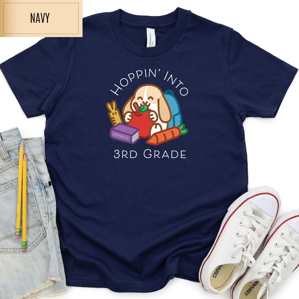 Hoppin' Into 3rd Grade Youth Shirt
