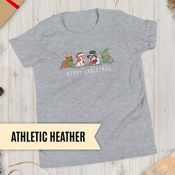 Christmas Bunny Friends Youth T-Shirt