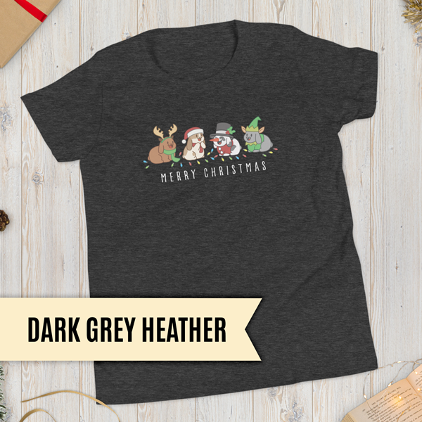 Christmas Bunny Friends Youth T-Shirt