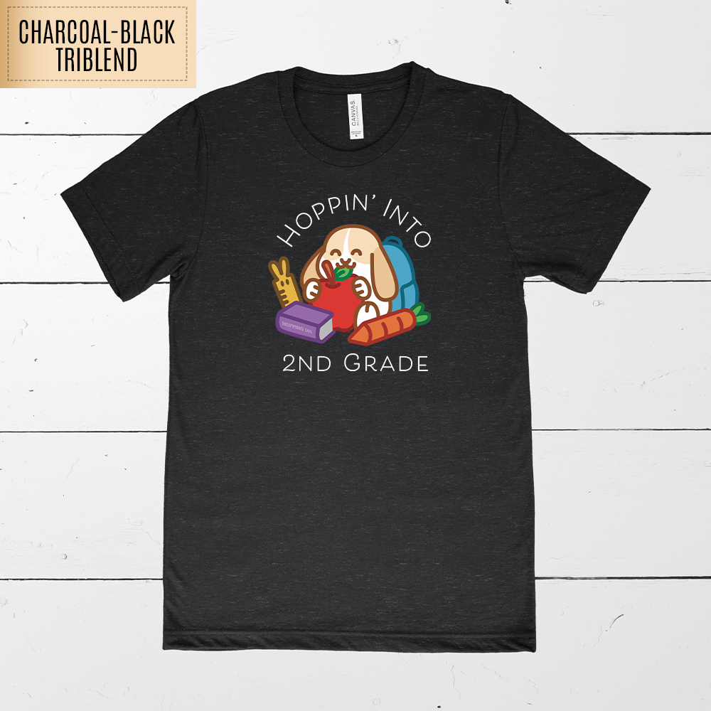 Hoppin' Into 2nd Grade Teacher Shirt