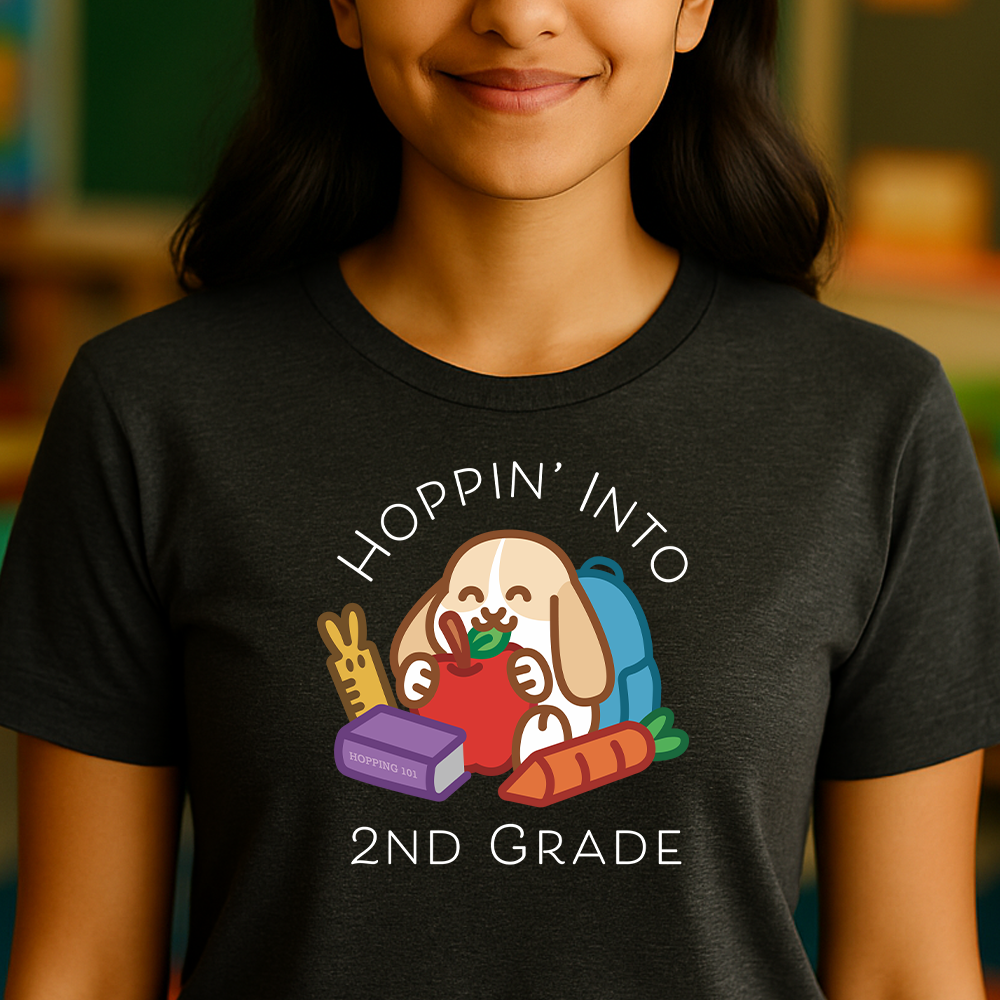 Hoppin' Into 2nd Grade Teacher Shirt