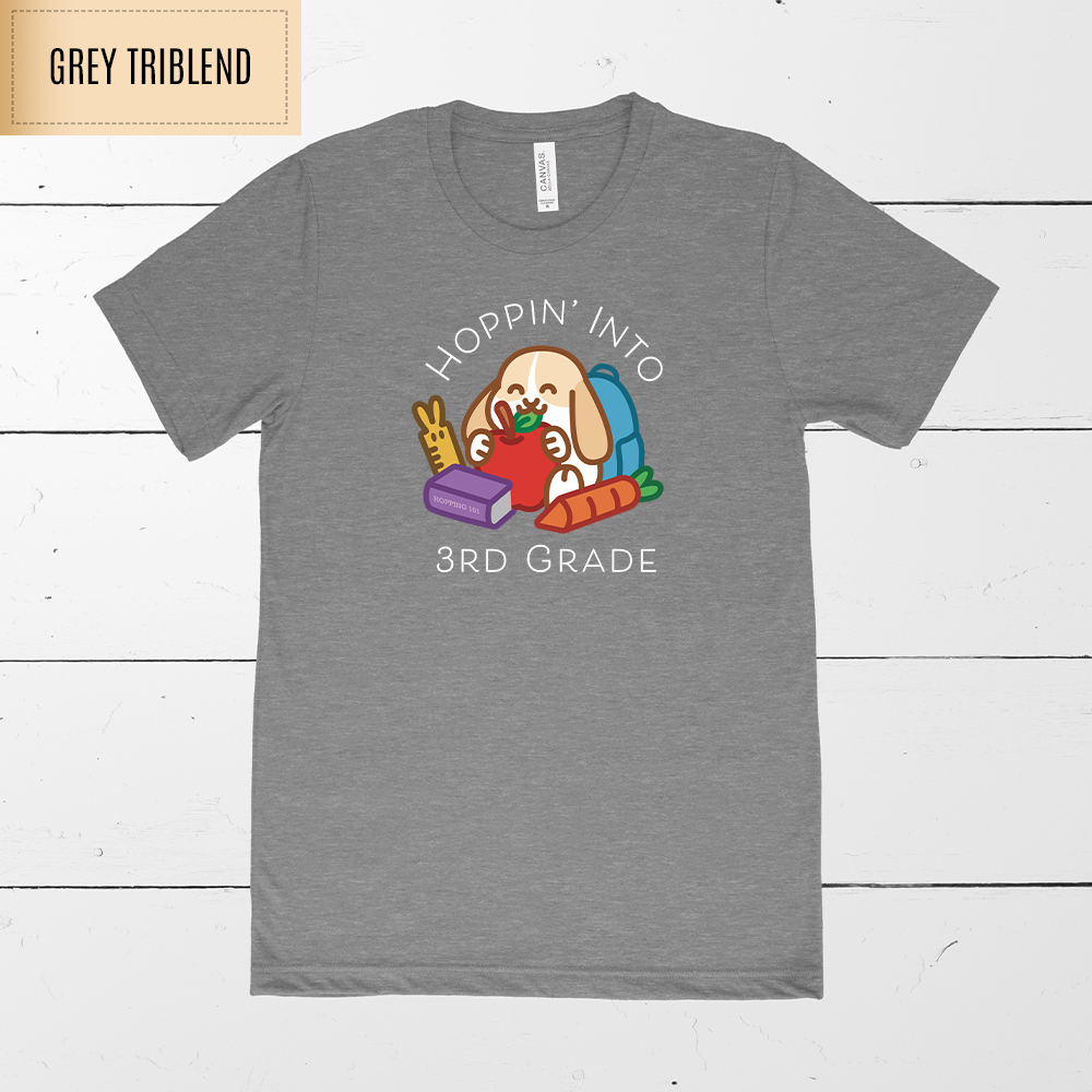 Hoppin' Into 3rd Grade Teacher Shirt