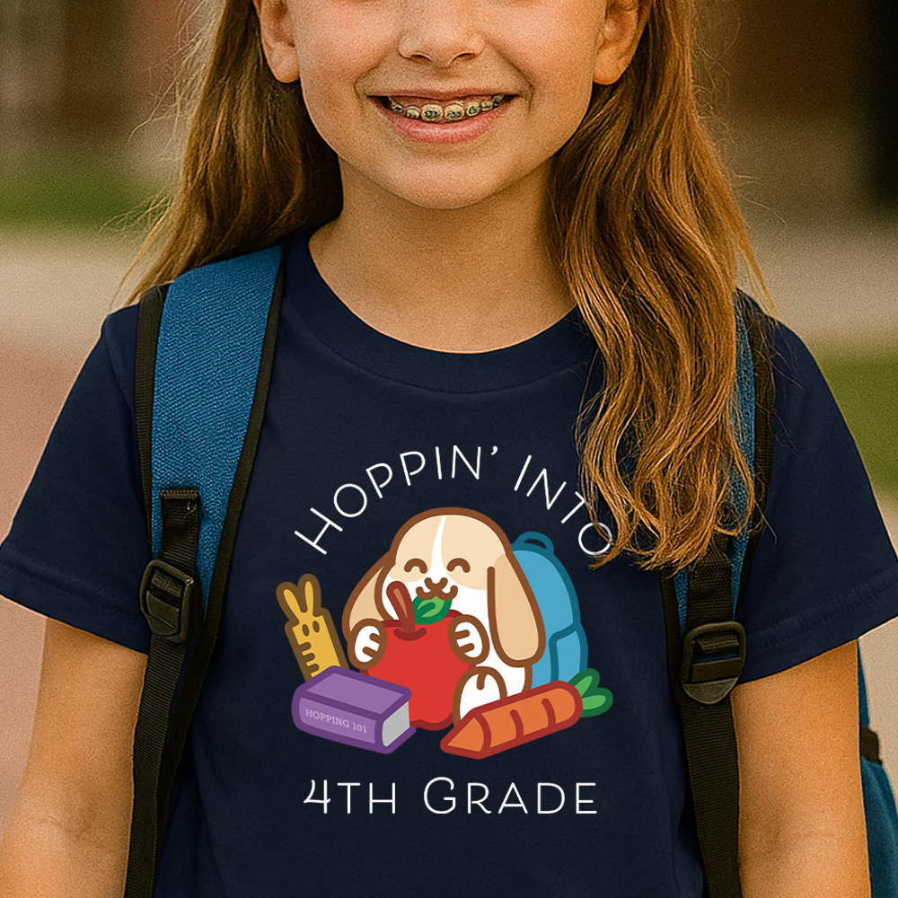 Hoppin' Into 4th Grade Youth Shirt