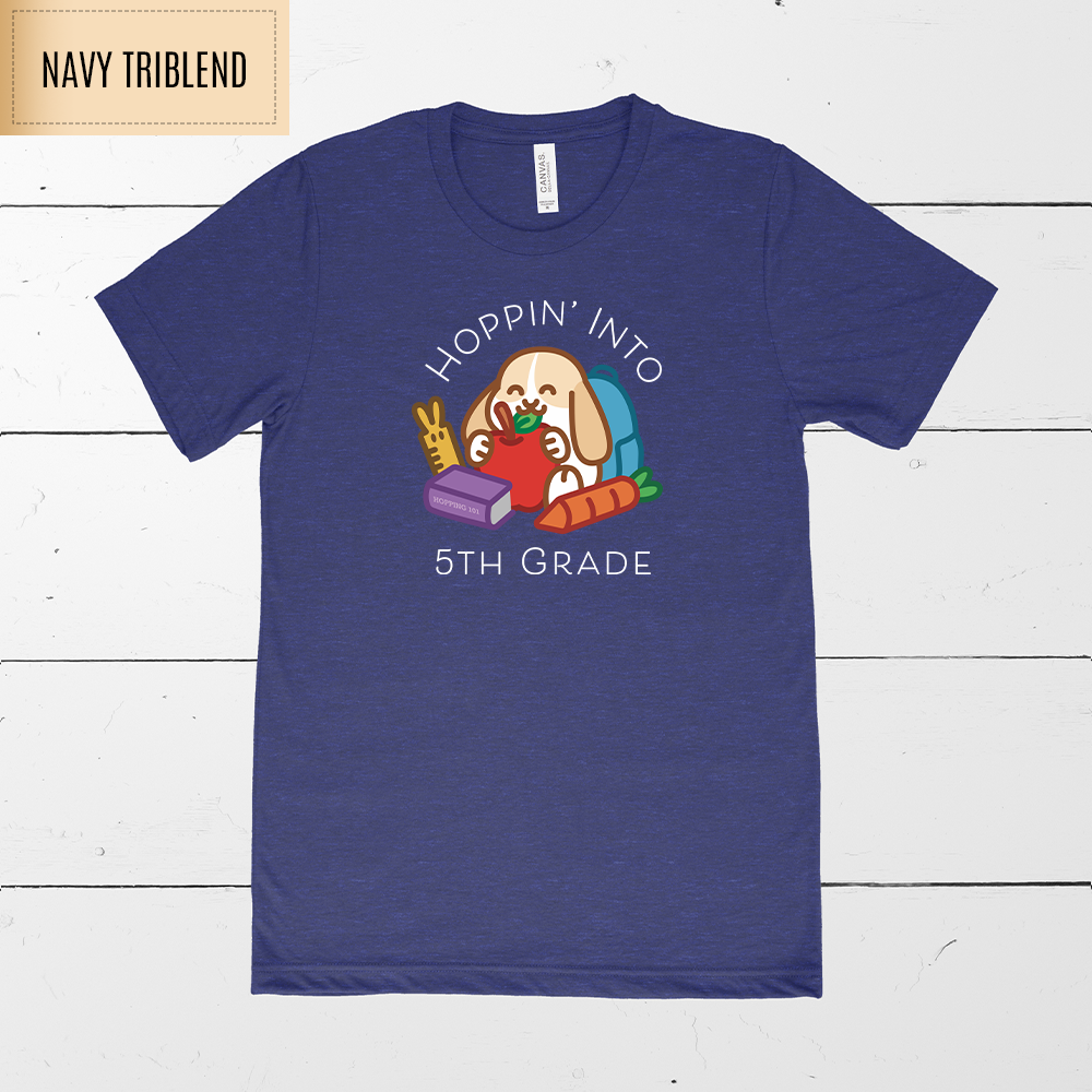 Hoppin' Into 5th Grade Teacher Shirt