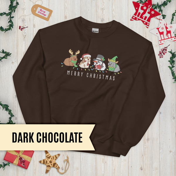 Christmas Bunny Friends Adult Sweatshirt