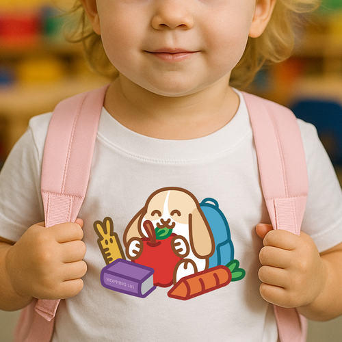Back-to-School Bunny Toddler Shirt