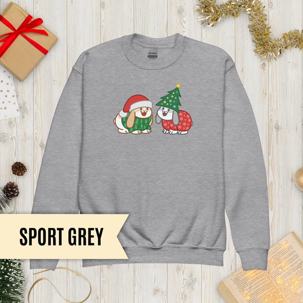 Christmas Bunnies Youth Sweatshirt
