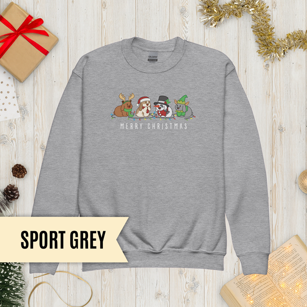 Christmas Bunny Friends Youth Sweatshirt