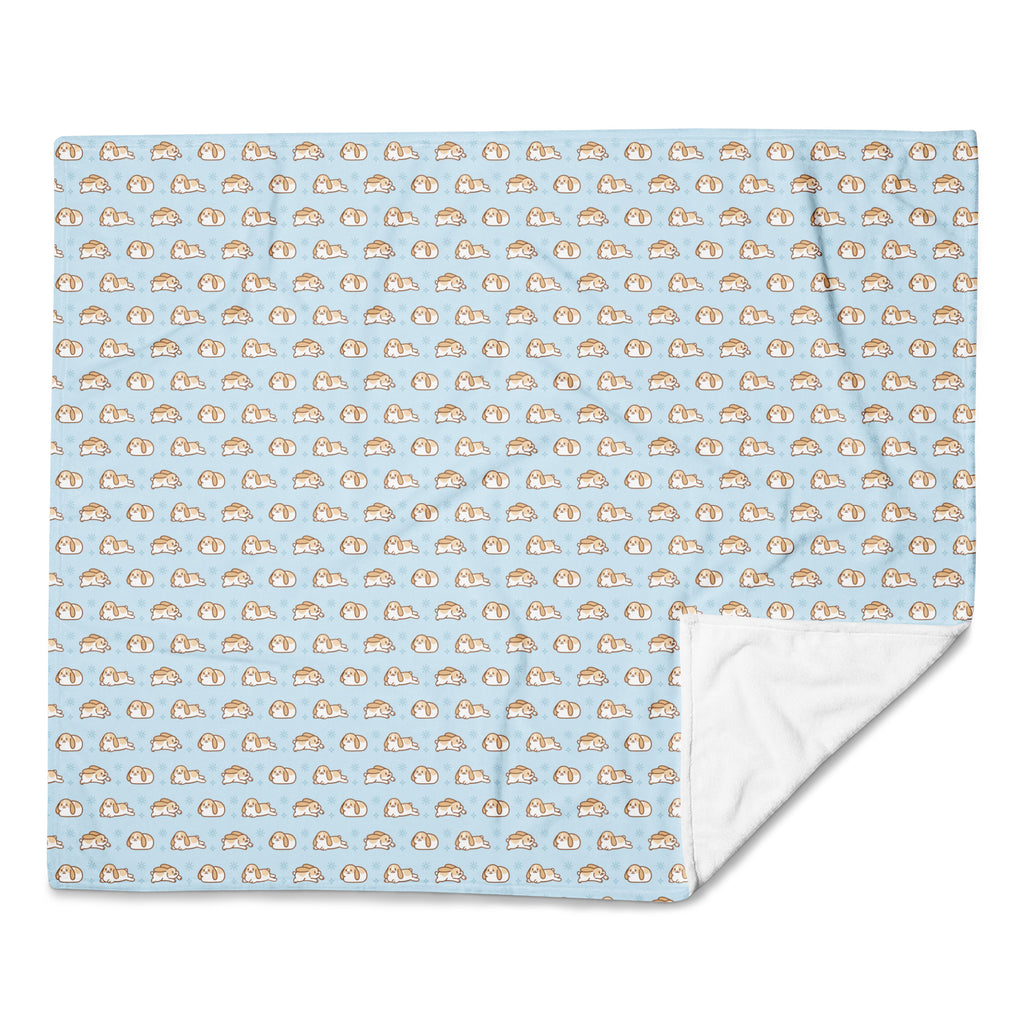 Flop, Zoom, Loaf - Throw Blanket (Blue)