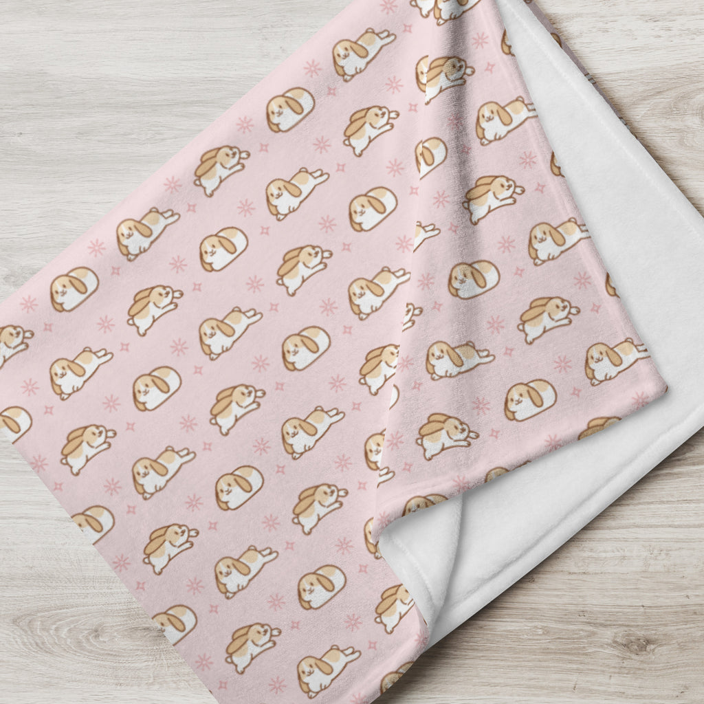 Flop, Zoom, Loaf - Throw Blanket (Pink)