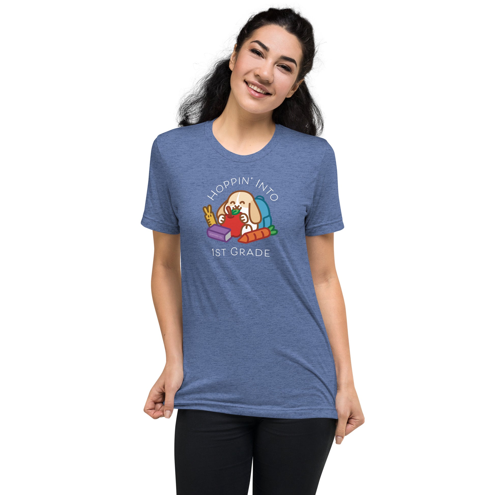 Hoppin' Into 1st Grade Teacher Shirt