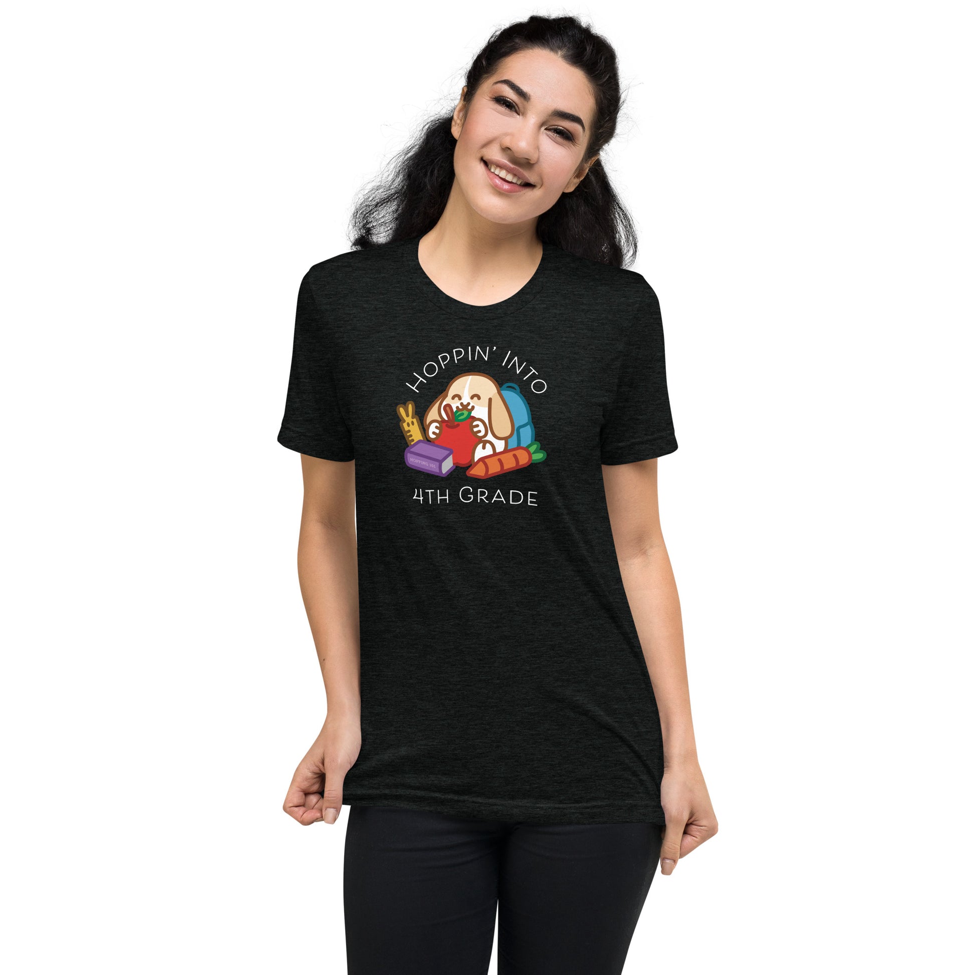 Hoppin' Into 4th Grade Teacher Shirt