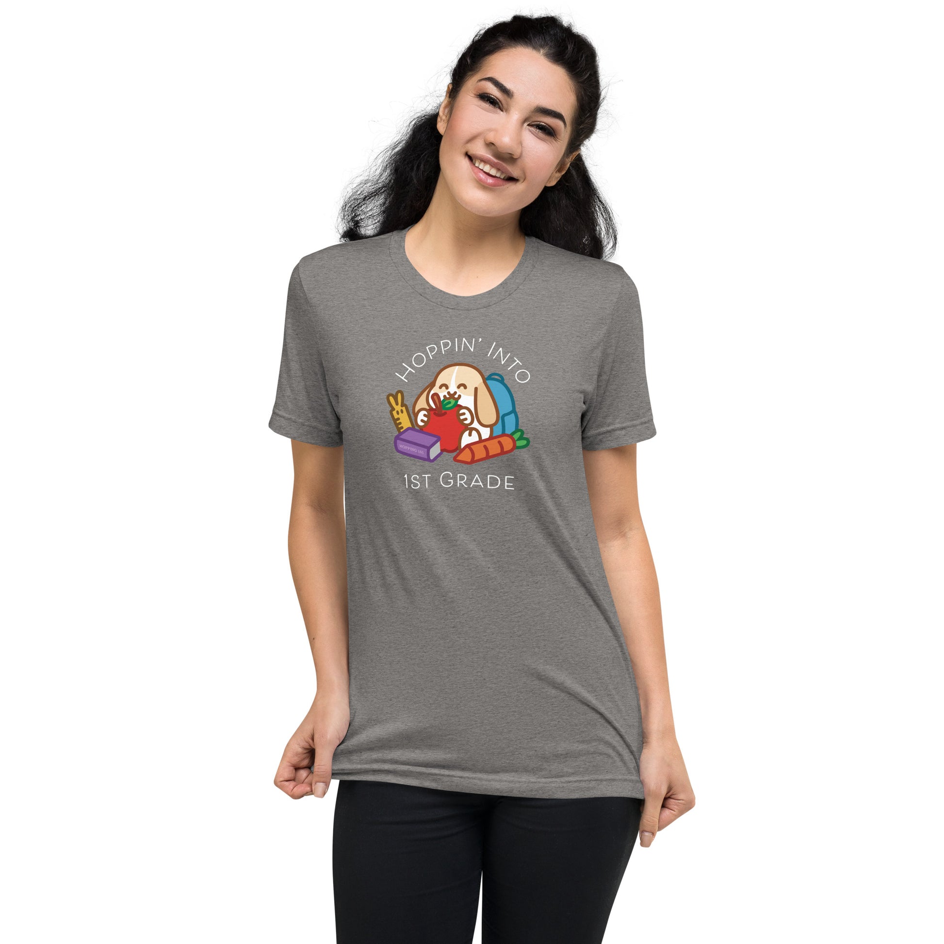 Hoppin' Into 1st Grade Teacher Shirt