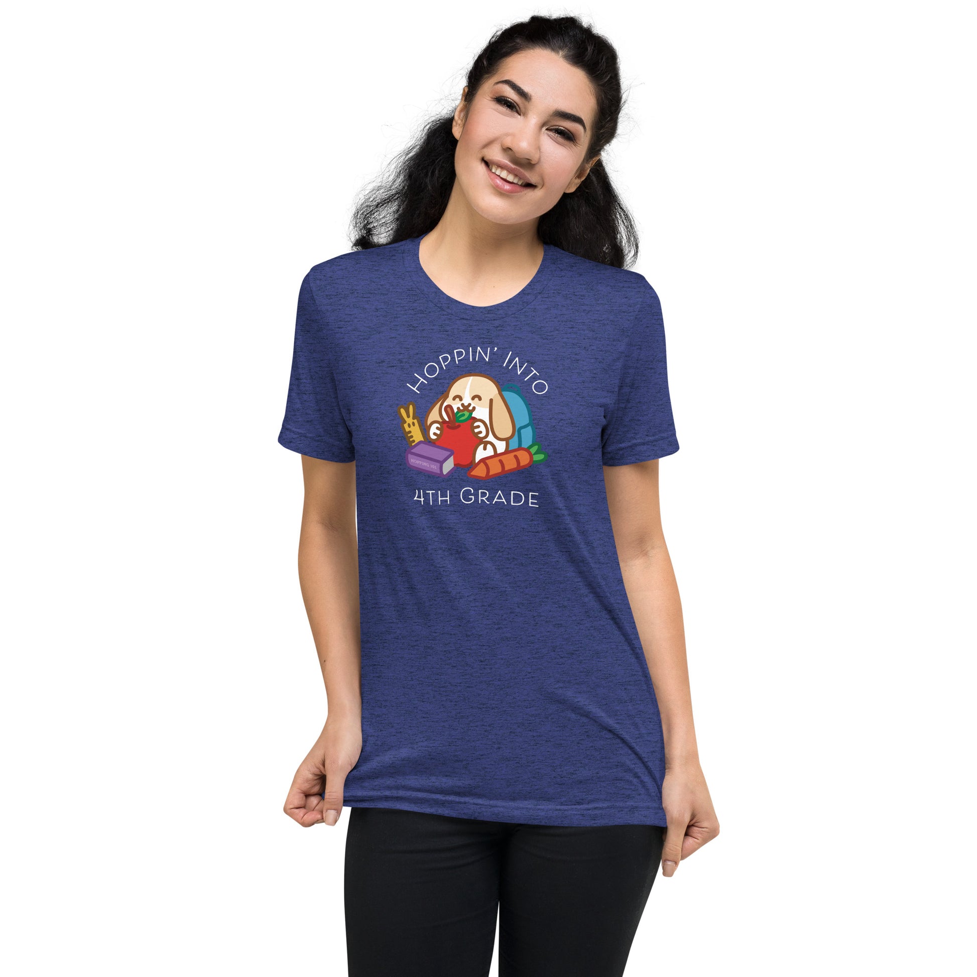 Hoppin' Into 4th Grade Teacher Shirt