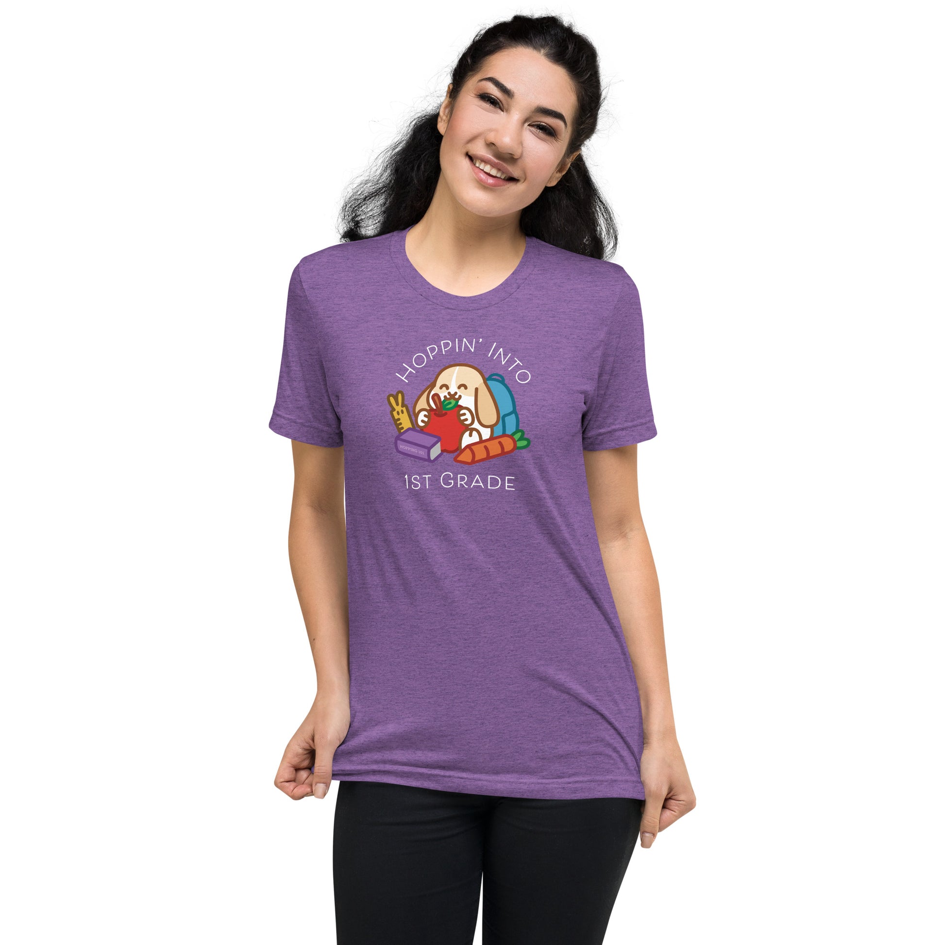 Hoppin' Into 1st Grade Teacher Shirt
