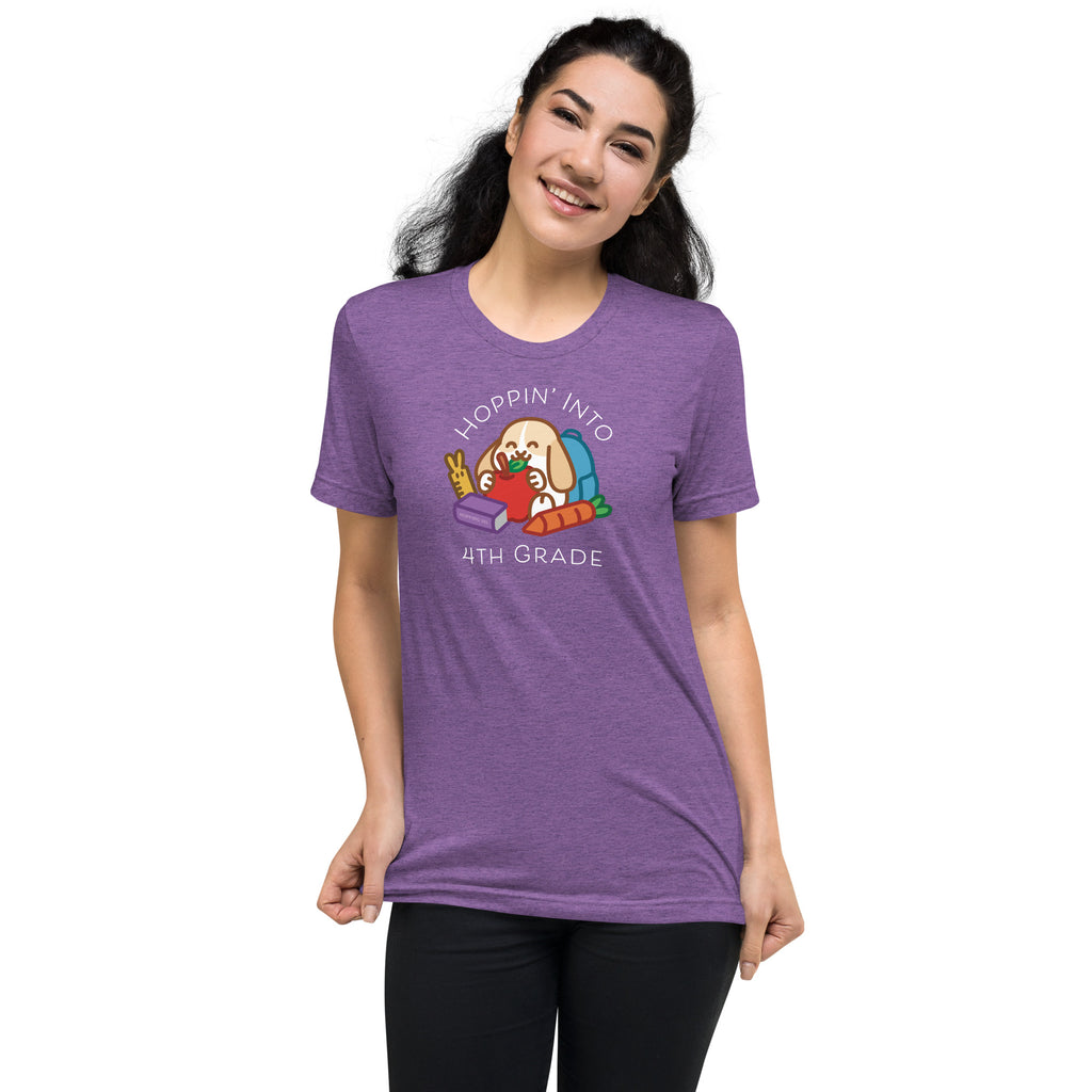 Hoppin' Into 4th Grade Teacher Shirt