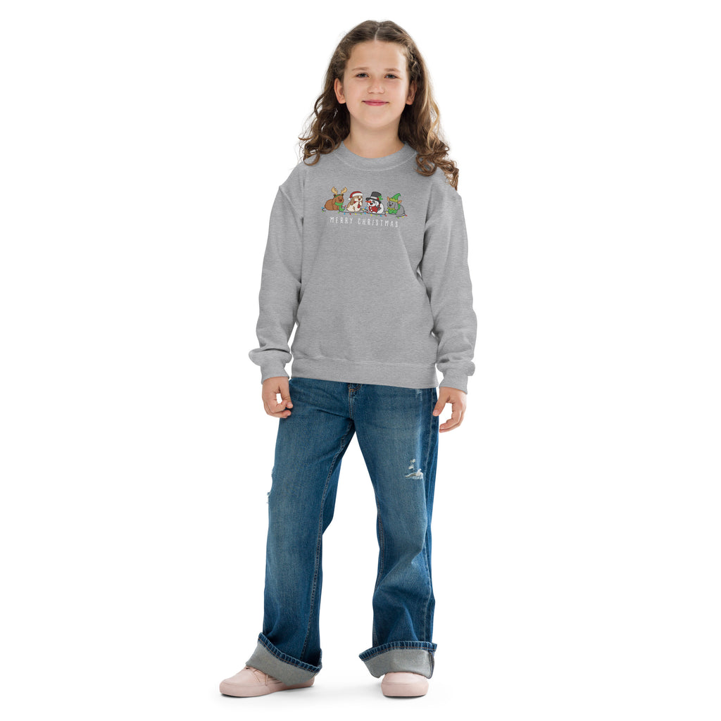 Christmas Bunny Friends Youth Sweatshirt
